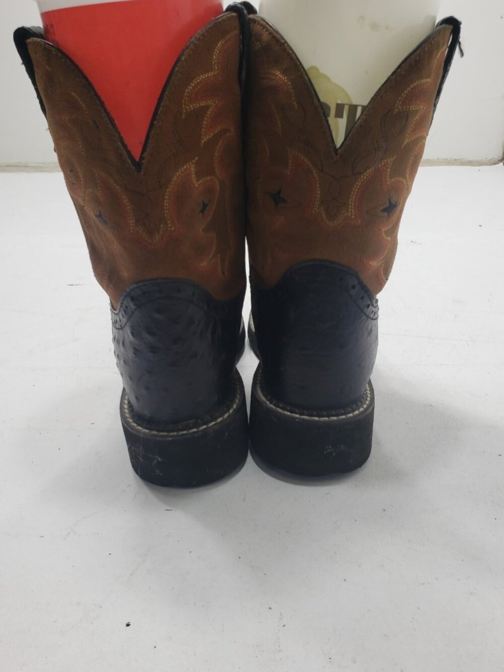 Justin Gypsy L9968 Women's 8B Leather Square Toe Western Cowboy Boots Black - Picture 5 of 12